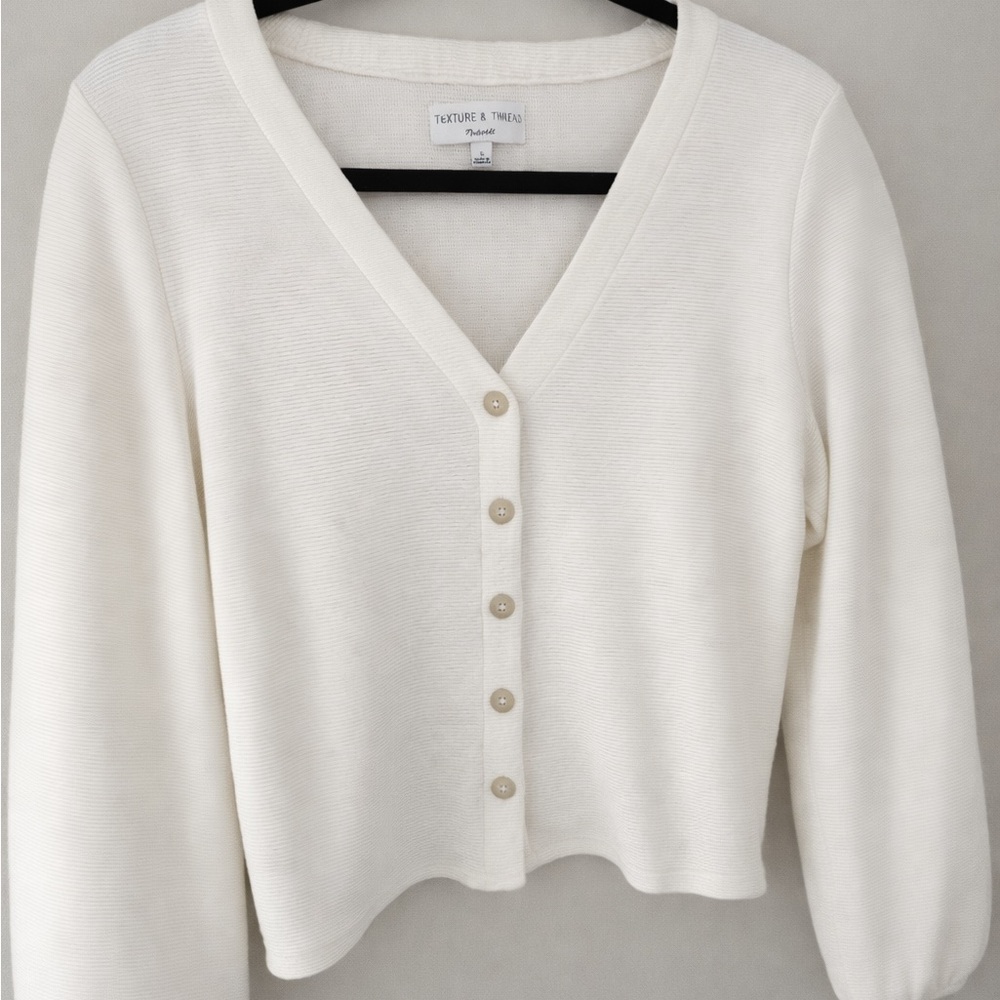 Madewell Texture & Thread Cream Cardigan - Picture 1 of 4
